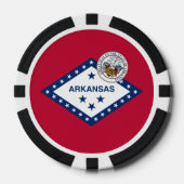 Arkansan Flag & Seal, Flag of Arkansas Poker Chips (Voorkant)