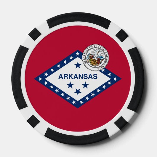 Arkansan Flag & Seal, Flag of Arkansas Poker Chips (Achterkant)
