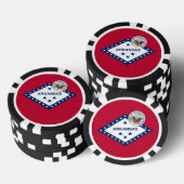 Arkansan Flag & Seal, Flag of Arkansas Poker Chips (Opstapeling)