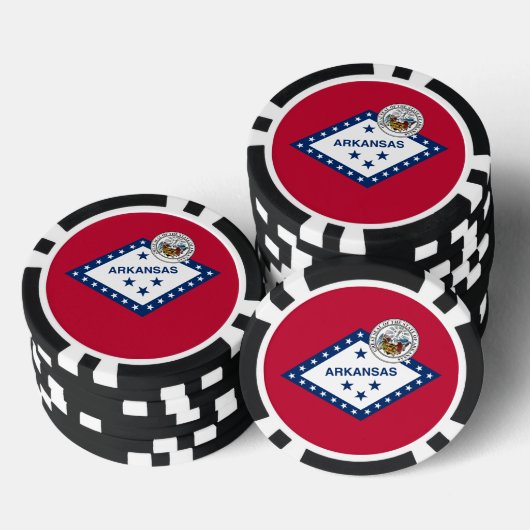 Arkansan Flag & Seal, Flag of Arkansas Poker Chips (Opstapeling)