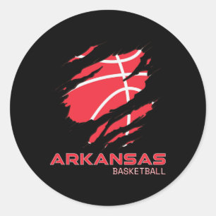 Arkansan Hoops Fan Souvenir Gift Arkansas Byske Ronde Sticker