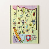 Arkansas 11x14 kaart legpuzzel (Verticaal)
