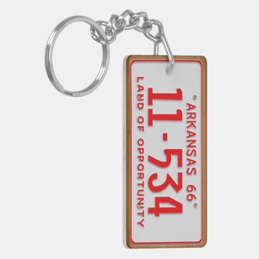 Arkansas 1966  License Bord Sleutelhanger (Voorkant Links)