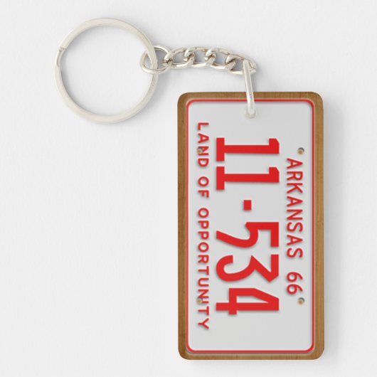 Arkansas 1966 License Bord Sleutelhanger (Voorkant)