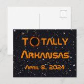 Arkansas 2024 totale zonsverduistering briefkaart (Voorkant / Achterkant)