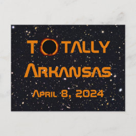Arkansas 2024 totale zonsverduistering briefkaart