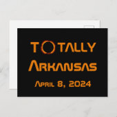 Arkansas 2024 totale zonsverduistering briefkaart (Voorkant / Achterkant)