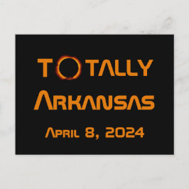 Arkansas 2024 totale zonsverduistering briefkaart