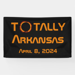 Arkansas 2024 totale zonsverduistering spandoek