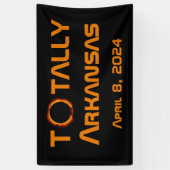 Arkansas 2024 totale zonsverduistering spandoek (Verticaal)