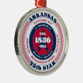 Arkansas 25e staat kerstversiering metalen ornament (Rechts)