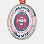 Arkansas 25e staat kerstversiering metalen ornament (Links)