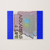 "Arkansas 4 Life" State Map Pride Design Legpuzzel (Horizontaal)