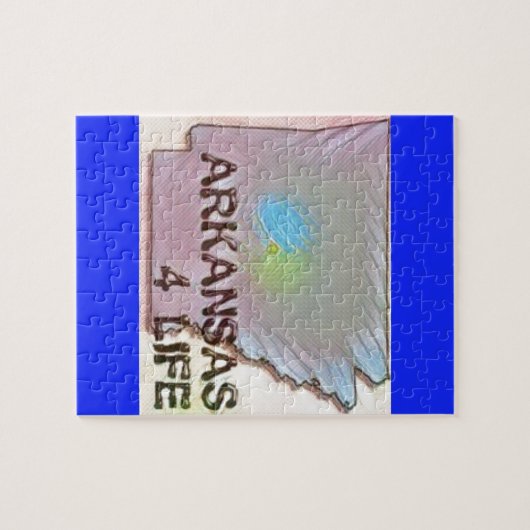 "Arkansas 4 Life" State Map Pride Design Legpuzzel (Horizontaal)