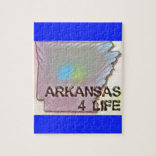"Arkansas 4 Life" State Map Pride Design Legpuzzel