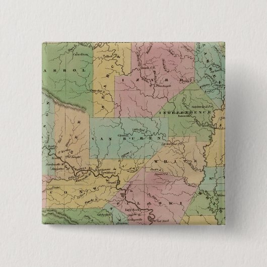 Arkansas 4 vierkante button 5,1 cm (Voorkant)