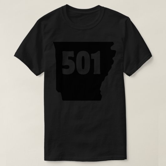 Arkansas 501 Gebiedscode TShirt 1 (Design voorkant)