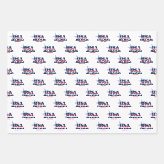 Arkansas, 50 Staten, Liberty Bell Inpakpapier Vel (Voorkant)