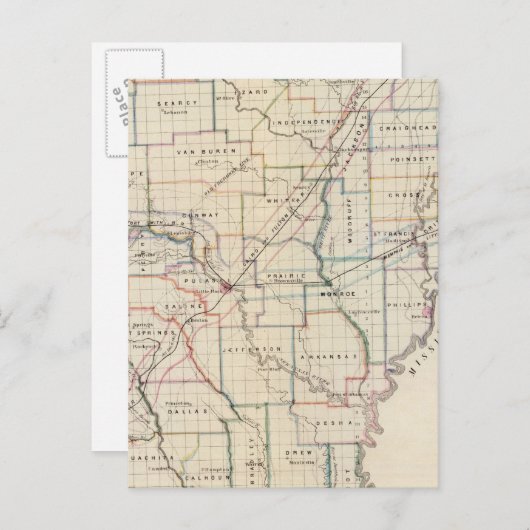 Arkansas 5 briefkaart (Voorkant / Achterkant)