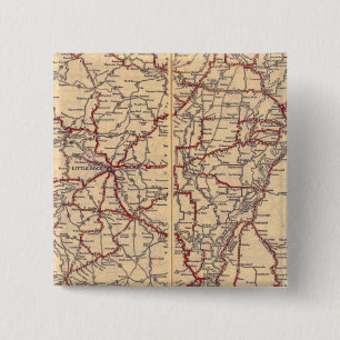 Arkansas 5 vierkante button 5,1 cm
