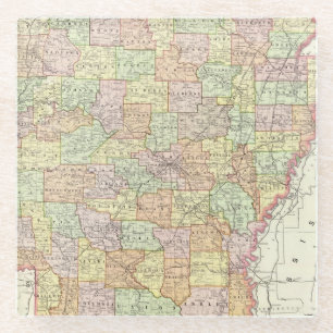 Arkansas 6 glazen onderzetter