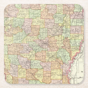 Arkansas 6 kartonnen onderzetters