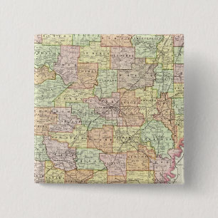 Arkansas 6 vierkante button 5,1 cm