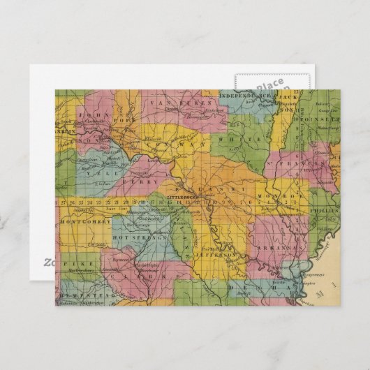 Arkansas 7 briefkaart (Voorkant / Achterkant)