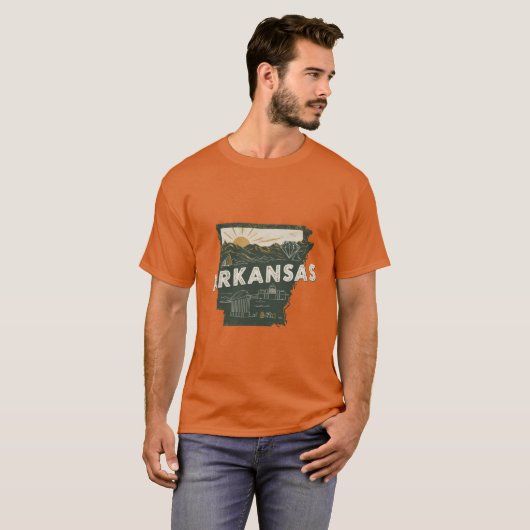 Arkansas 7 t-shirt (Voorkant volledig)