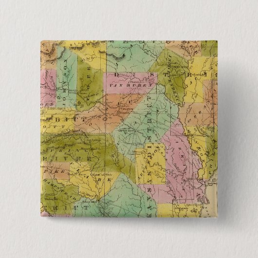 Arkansas 9 vierkante button 5,1 cm (Voorkant)