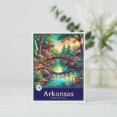 Arkansas | Anime Stijl Cel Gearceerde Postkaart (Staand voorkant)