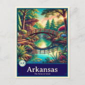 Arkansas | Anime Stijl Cel Gearceerde Postkaart (Voorkant)