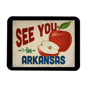 Arkansas Apple - Vintage Travel Magneet