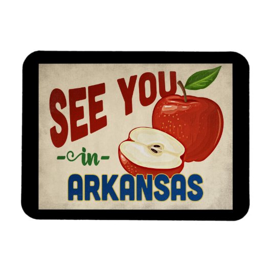 Arkansas Apple - Vintage Travel Magneet (Horizontaal)