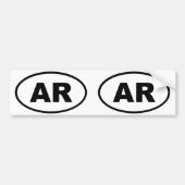 Arkansas AR oval Bumpersticker (Voorkant)