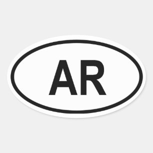 Arkansas "AR" Ovale Sticker