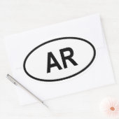 Arkansas "AR" Ovale Sticker (Envelop)