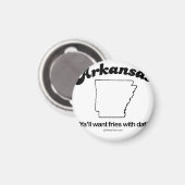 ARKANSAS - "ARKANSAS STATE MOTTO" T-shirts Magneet (Voorkant / Achterkant)