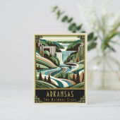 Arkansas | Art. Deco Briefkaart (Staand voorkant)