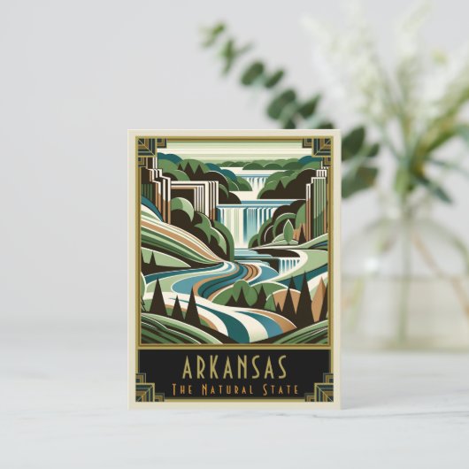 Arkansas | Art. Deco Briefkaart (Staand voorkant)