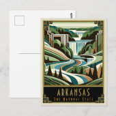 Arkansas | Art. Deco Briefkaart (Voorkant / Achterkant)