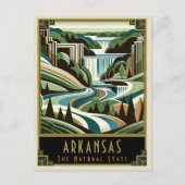 Arkansas | Art. Deco Briefkaart (Voorkant)