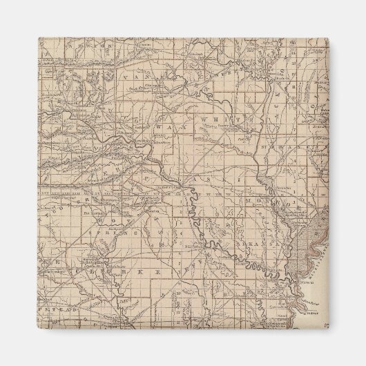 Arkansas Atlas Map Magneet (Voorkant)