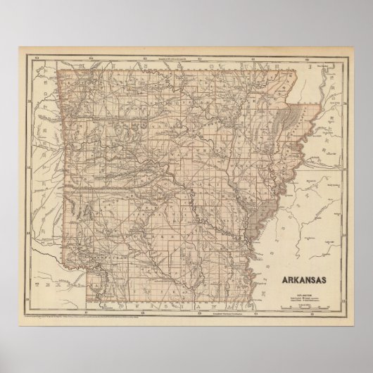 Arkansas Atlas Map Poster (Voorkant)