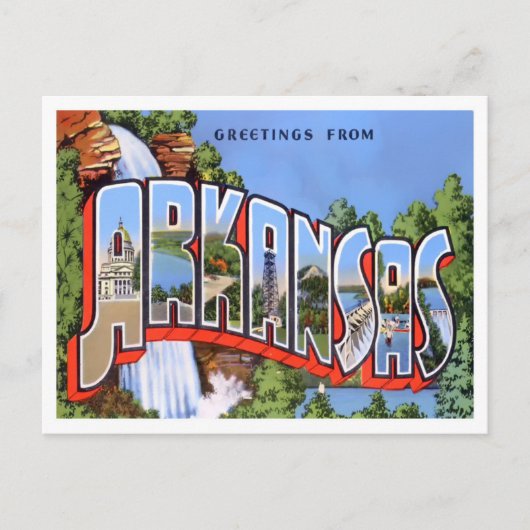 Arkansas Big Letters Briefkaart (Voorkant)