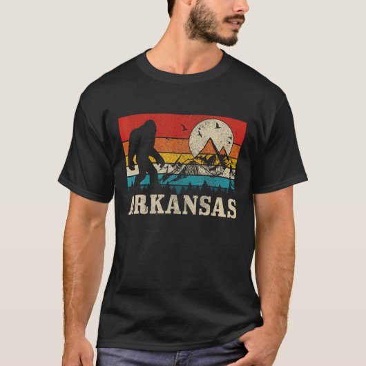 Arkansas Bigfoot  Bergen Wandelen Camping T-shirt (Voorkant)