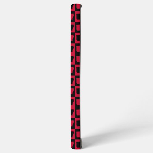 Arkansas Black and Red Check Pattern Samsung Galaxy Hoesje (Linkerkant)