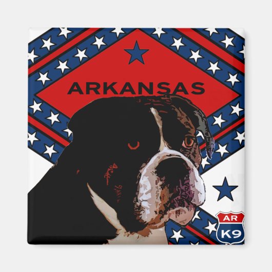 Arkansas Boxer Magneet (Voorkant)
