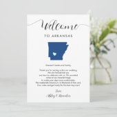 Arkansas bruiloft welkomstbrief reisschema Kaart (Staand voorkant)