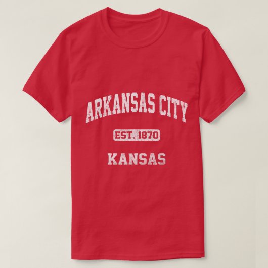 Arkansas City Kansas KS staatsAthletic T-shirt (Design voorkant)